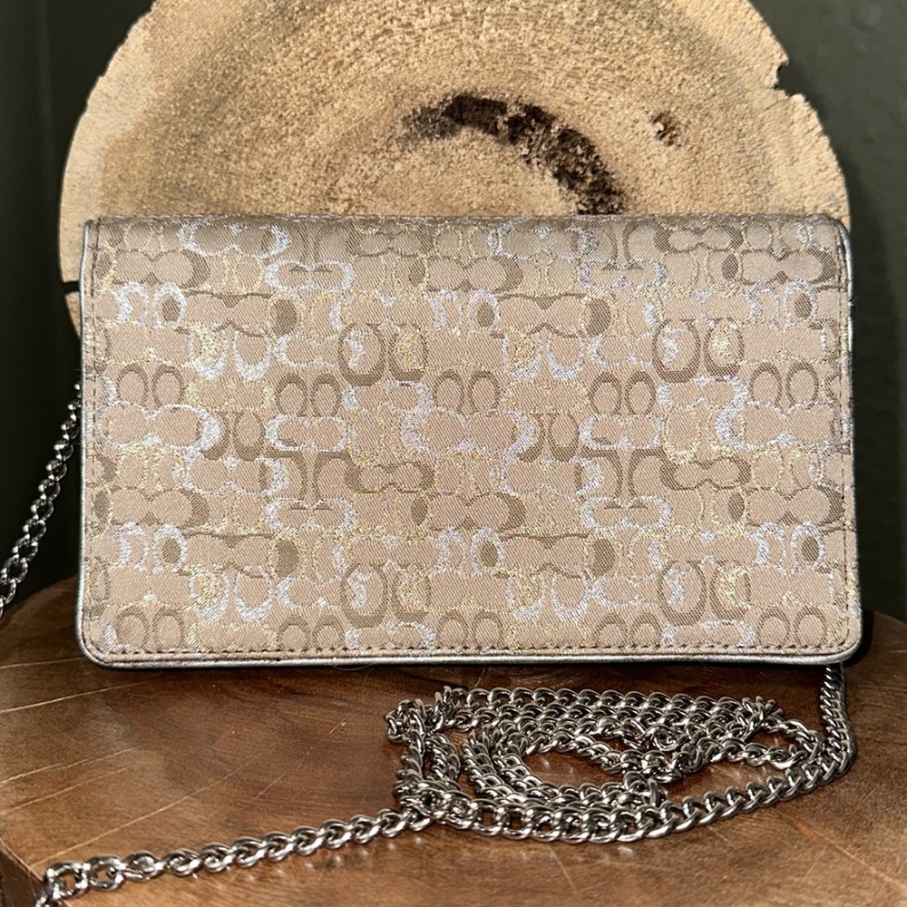*HTF - NWT* COACH Optic Lurex Crossbody/Clutch - Picture 3 of 16